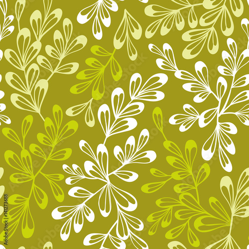 Seamless floral pattern in doodle style.