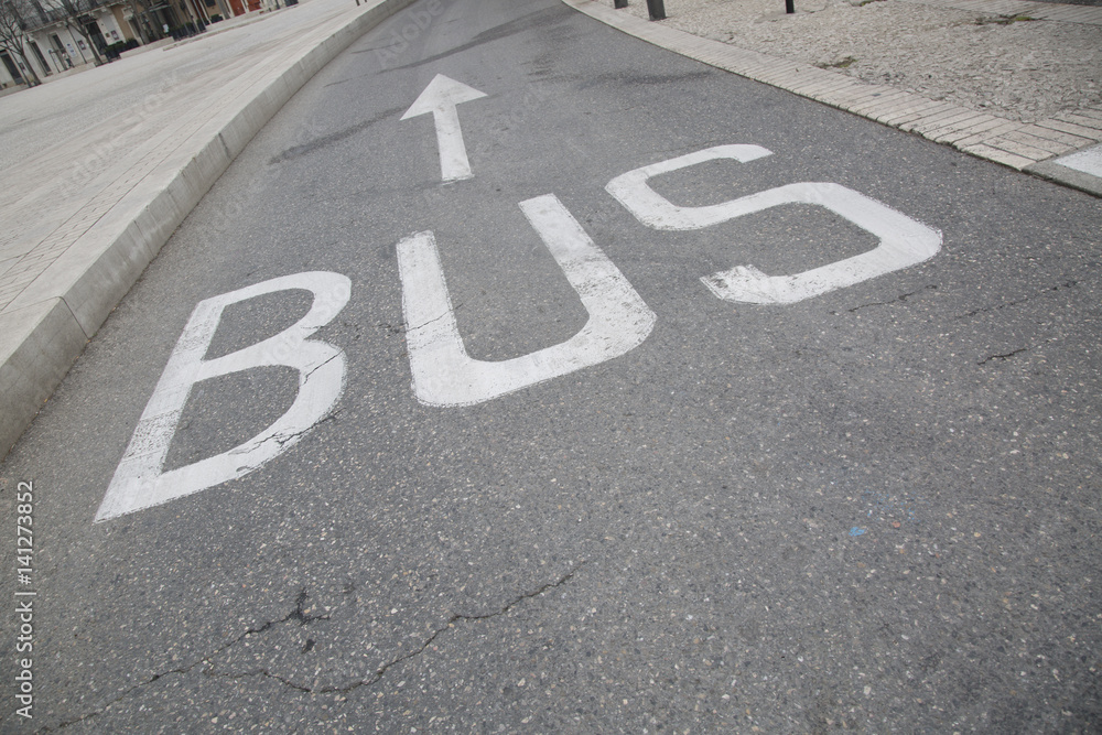 Fototapeta premium Bus Lane Sign