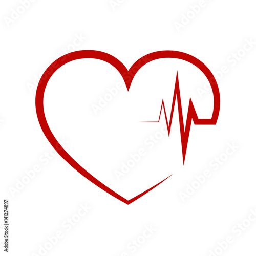 Heart icon. Vector illustration.