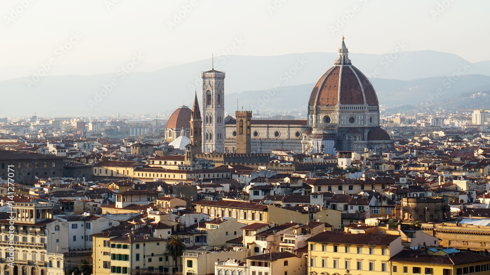 Florence panorama skyline sunny day