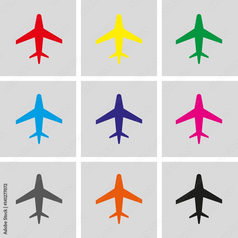 aircraft icon stock vector illustration flat design aircraft icon stock vector illustration flat design