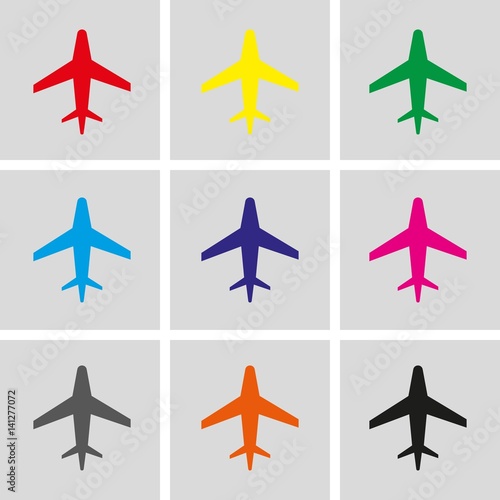 aircraft icon stock vector illustration flat design