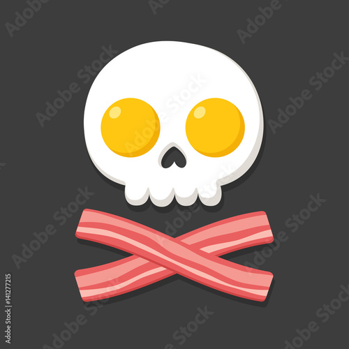 Eggs and bacon skull