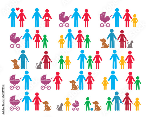 Vector family infographic icons