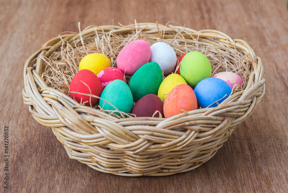 Easter eggs in the nest Easter eggs in the nest