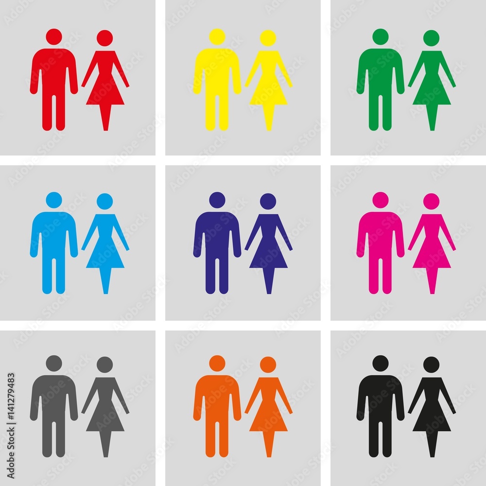 man and woman icon stock vector illustration flat design man and woman icon stock vector illustration flat design