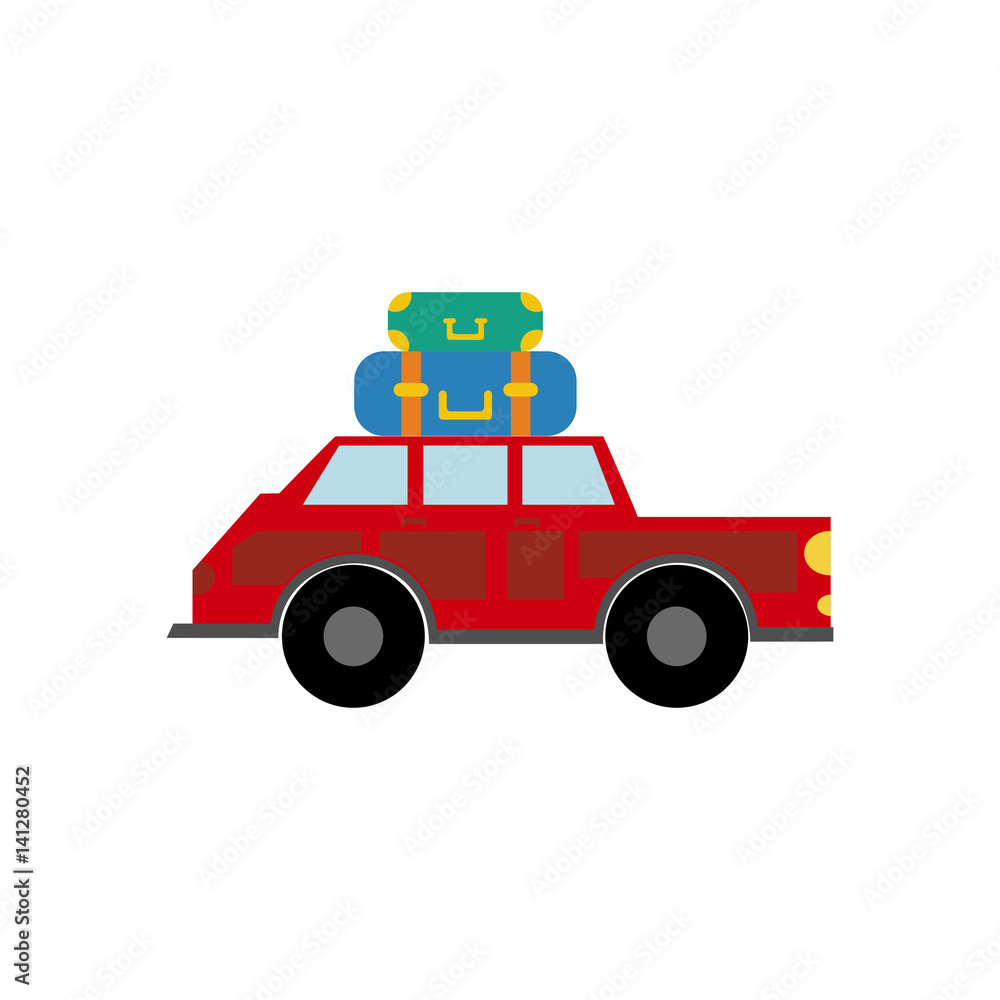 Fototapeta premium Car with luggage
