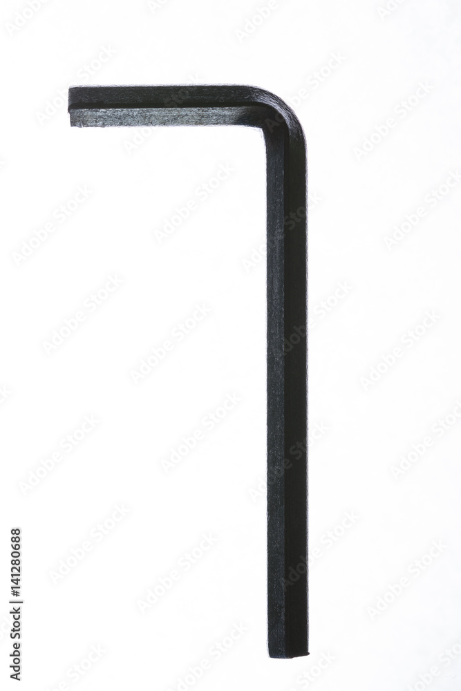Fototapeta premium Allen key or wrench isolated on white