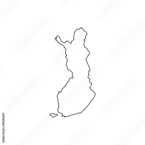 Finland map silhouette