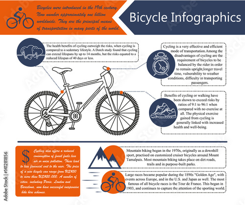 Bike infographic. Vector illustration.
