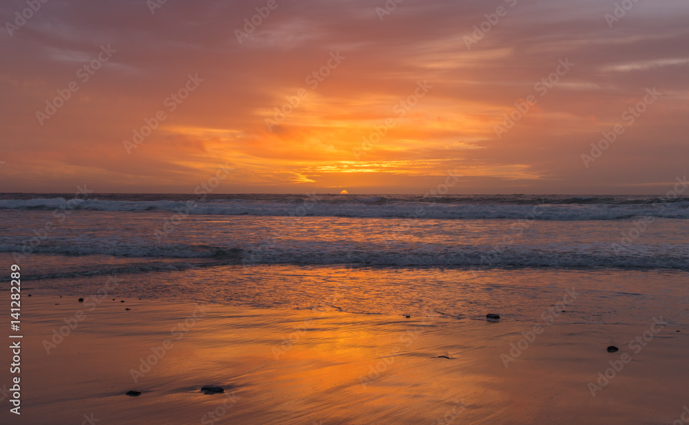 Amazing view of sunset near Pacific coast, Carmel, California