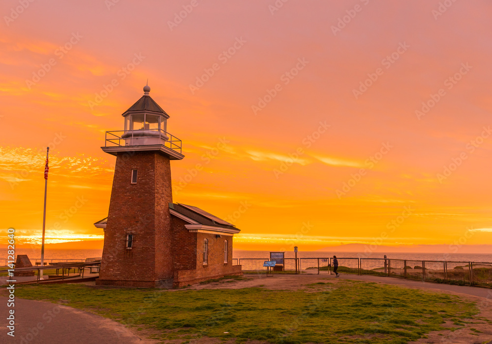 Amazing view of sunrise near Pacific coast, Santa Cruz, California Amazing view of sunrise near Pacific coast, Santa Cruz, California
