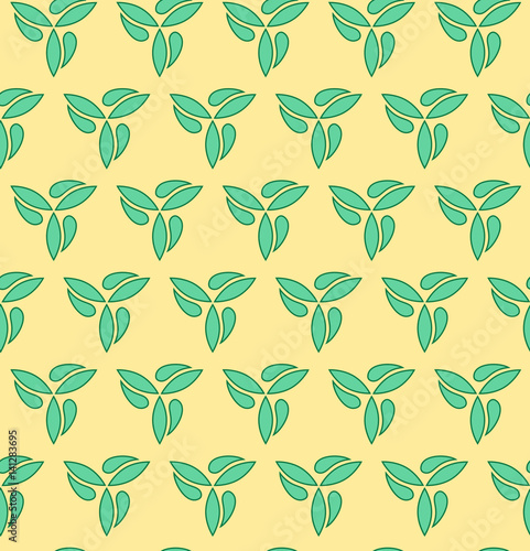 Floral vector ornament. Seamless abstract classic background with flowers. Pattern with repeating elements