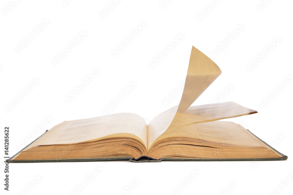 Naklejka premium open old book new