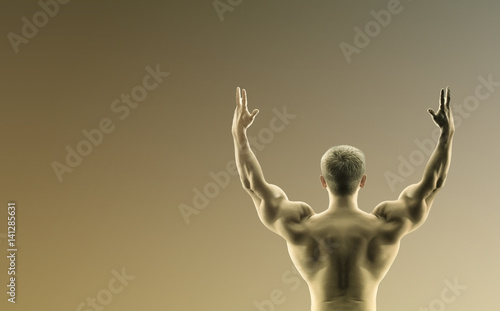 Sport. young athlete isolated on color