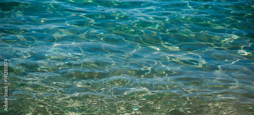 Beautiful Turquoise Background sea water closeup
