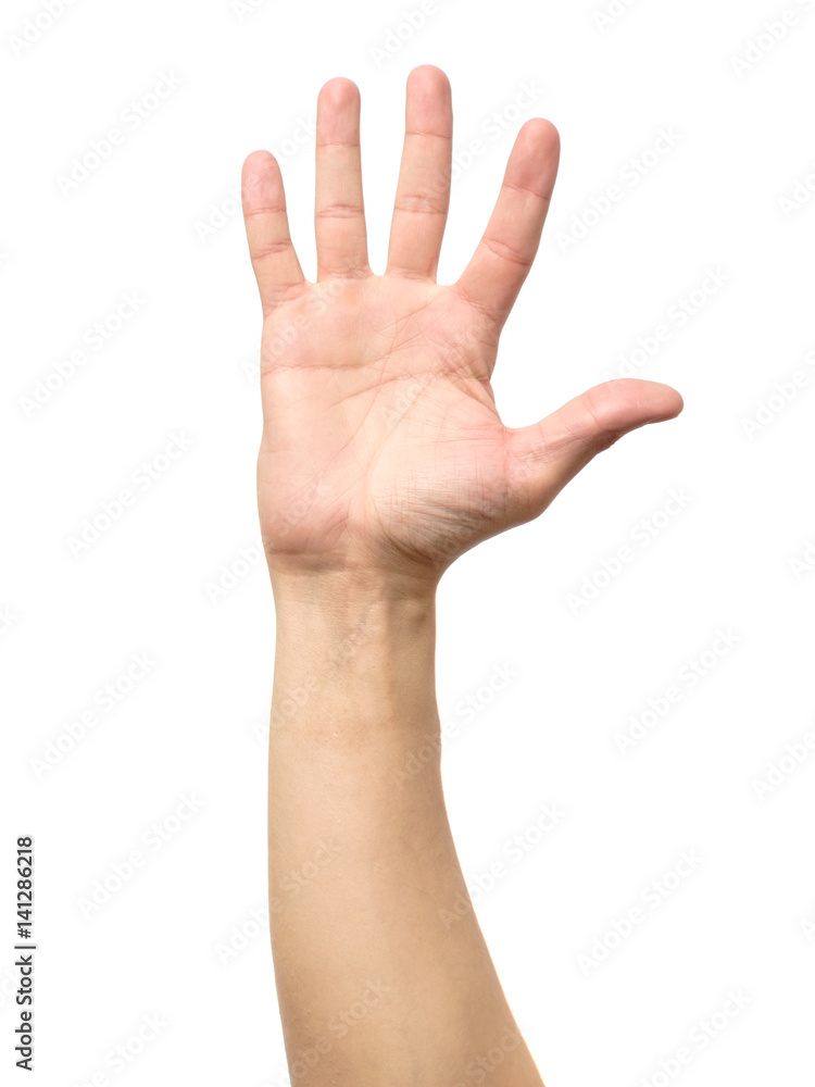 Counting hand sign isolated on white Counting hand sign isolated on white