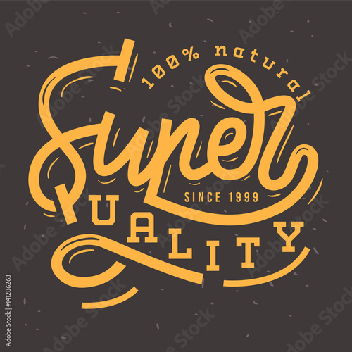 Super Quality Vintage Retro Influenced Label Tag Sign Design For