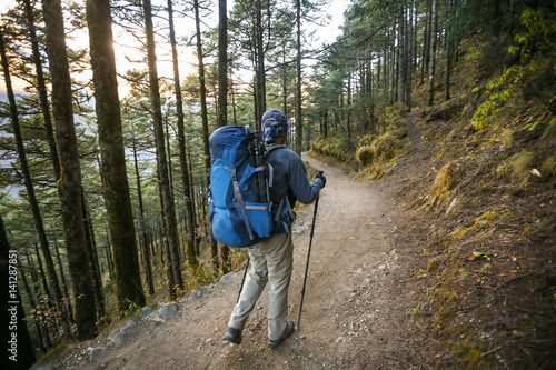 Wallpaper Mural Trekker in Khumbu valley on a way to Everest Base camp Torontodigital.ca