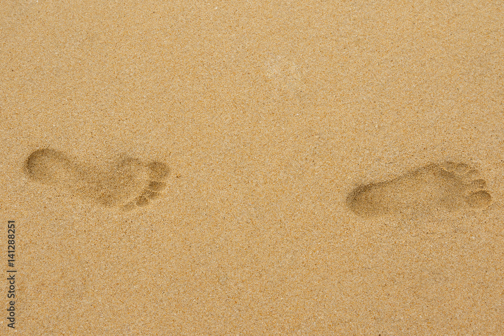 Footprints on the sand Footprints on the sand