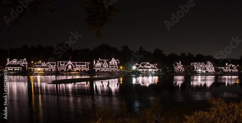 Obraz na płótnie Boathouse Row in Philadelphia as the famous historical landmark. w salonie
