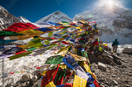 Pray flags in Everest base camp