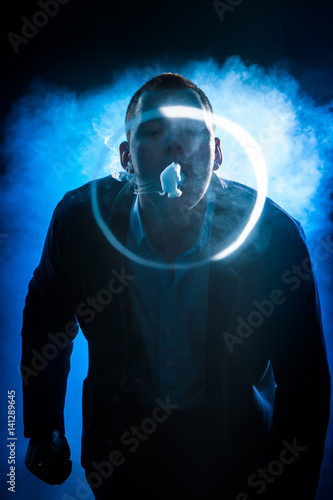 Large rings of smoke. vape....