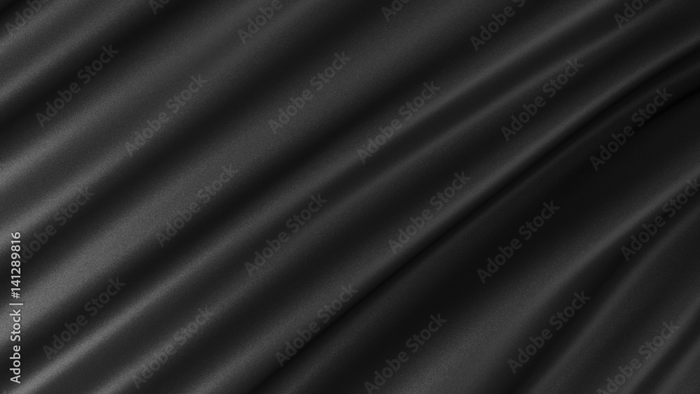 Background with black silk. Graphic illustration. 3D rendering. Background with black silk. Graphic illustration. 3D rendering.