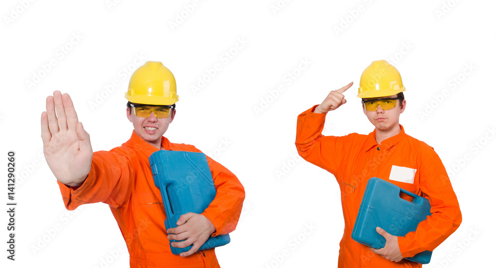Industrial worker isolated on the white background Industrial worker isolated on the white background