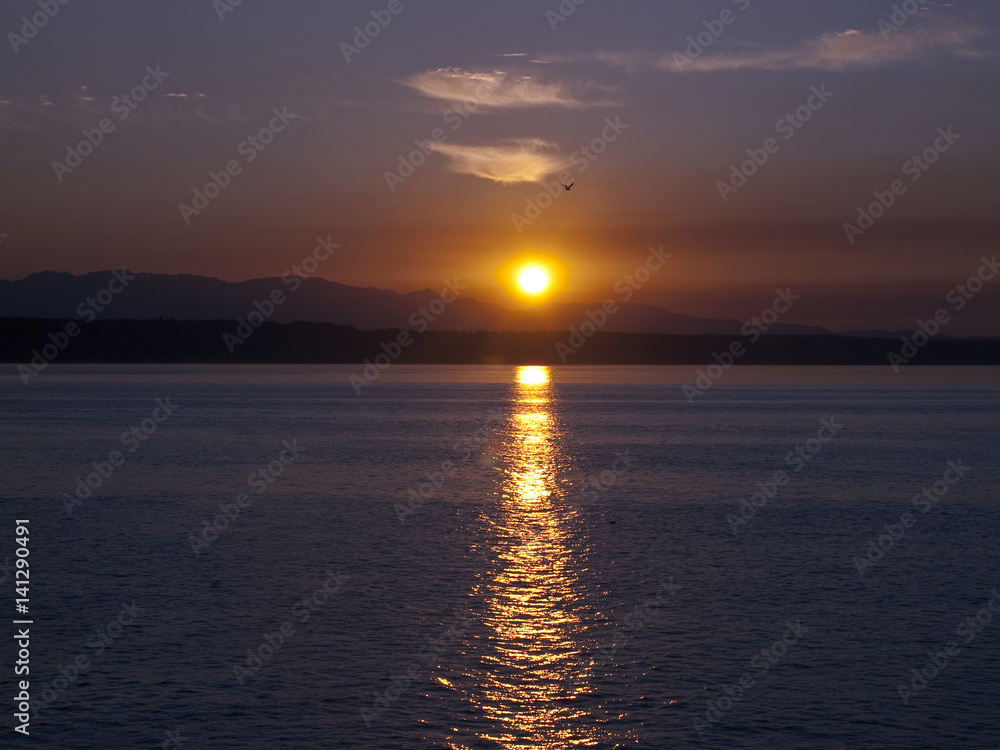 Obraz premium Reflection at Sunset