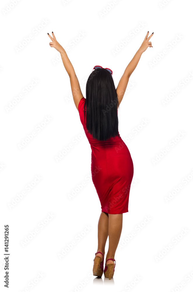 Nice woman model isolated on the white background Nice woman model isolated on the white background