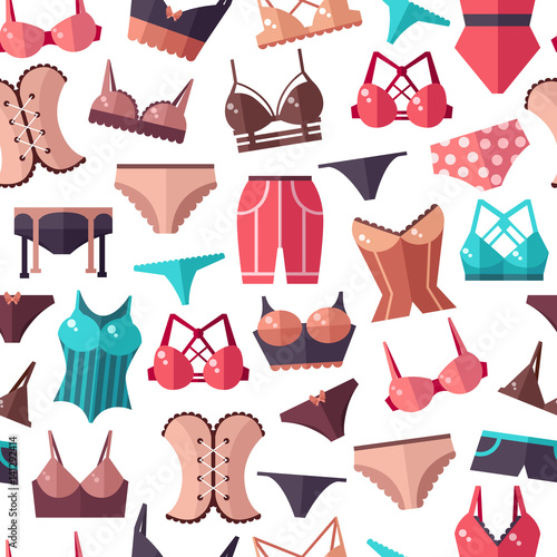 Lingerie. Seamless pattern