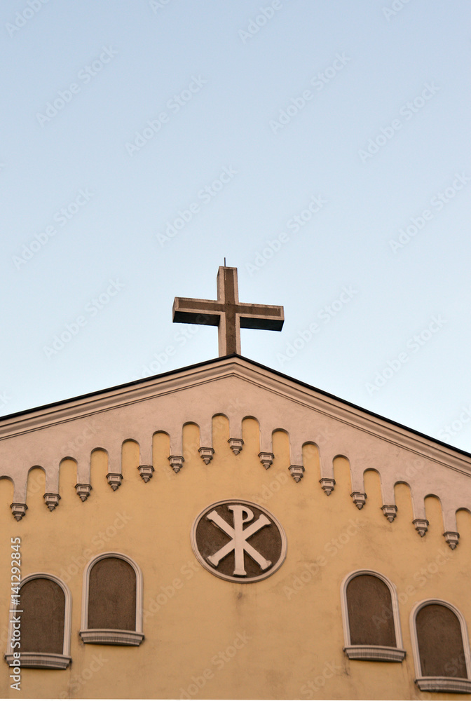 Christian symbols on Catholic church Christian symbols on Catholic church