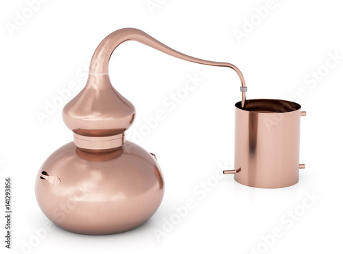 Billede på lærred Home distilling still pot