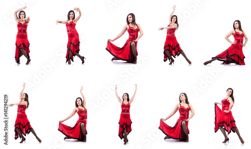 Female dancer dancing spanish dances