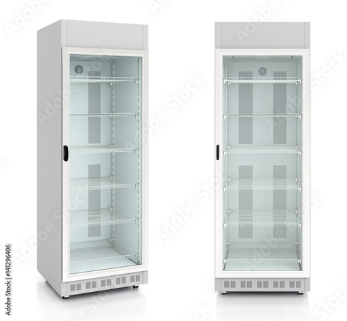 Empty display refrigerator