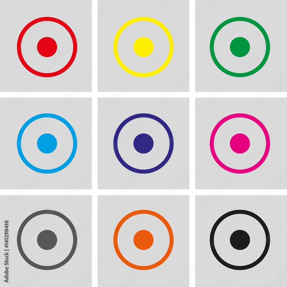 Rec Icon stock vector illustration flat design Rec Icon stock vector illustration flat design