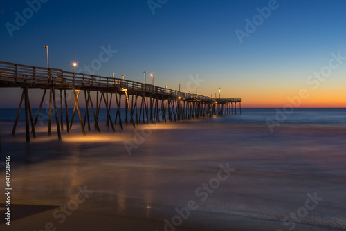 Sunrise on Long Wooden Fishing Pier © pabrady63