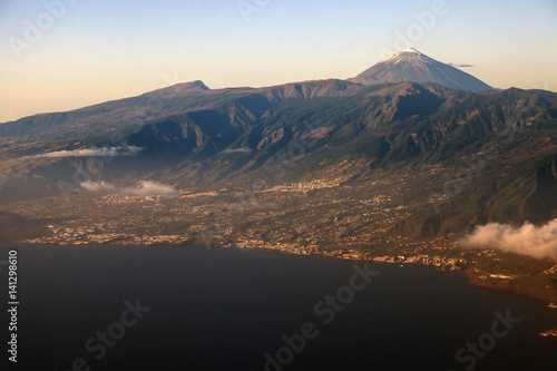 Aerial view of Tenerife with Teide