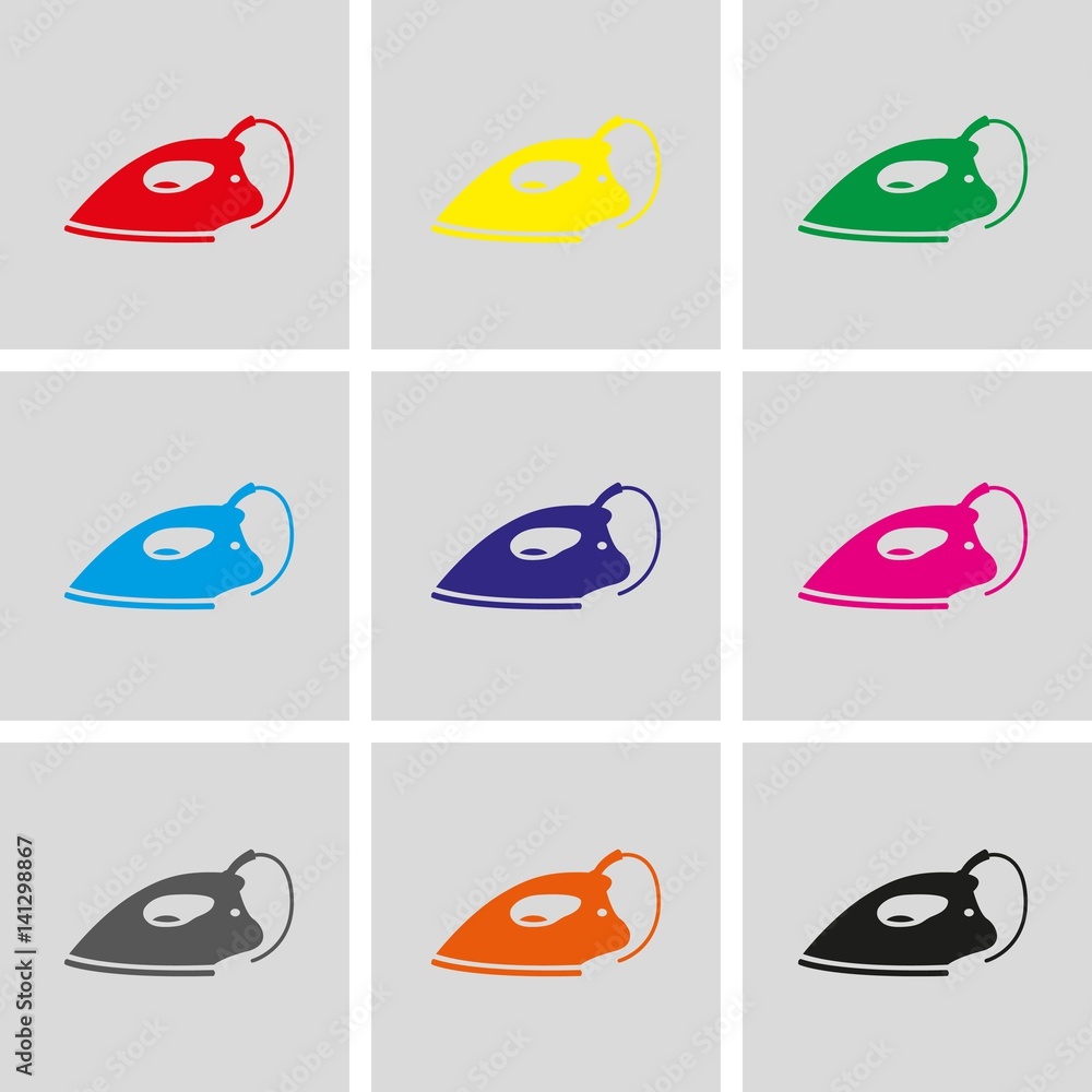 electric iron icon stock vector illustration flat design electric iron icon stock vector illustration flat design