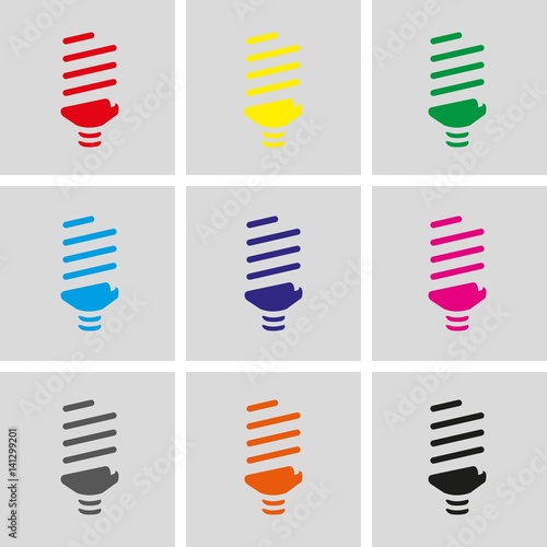bulb icon stock vector illustration flat design