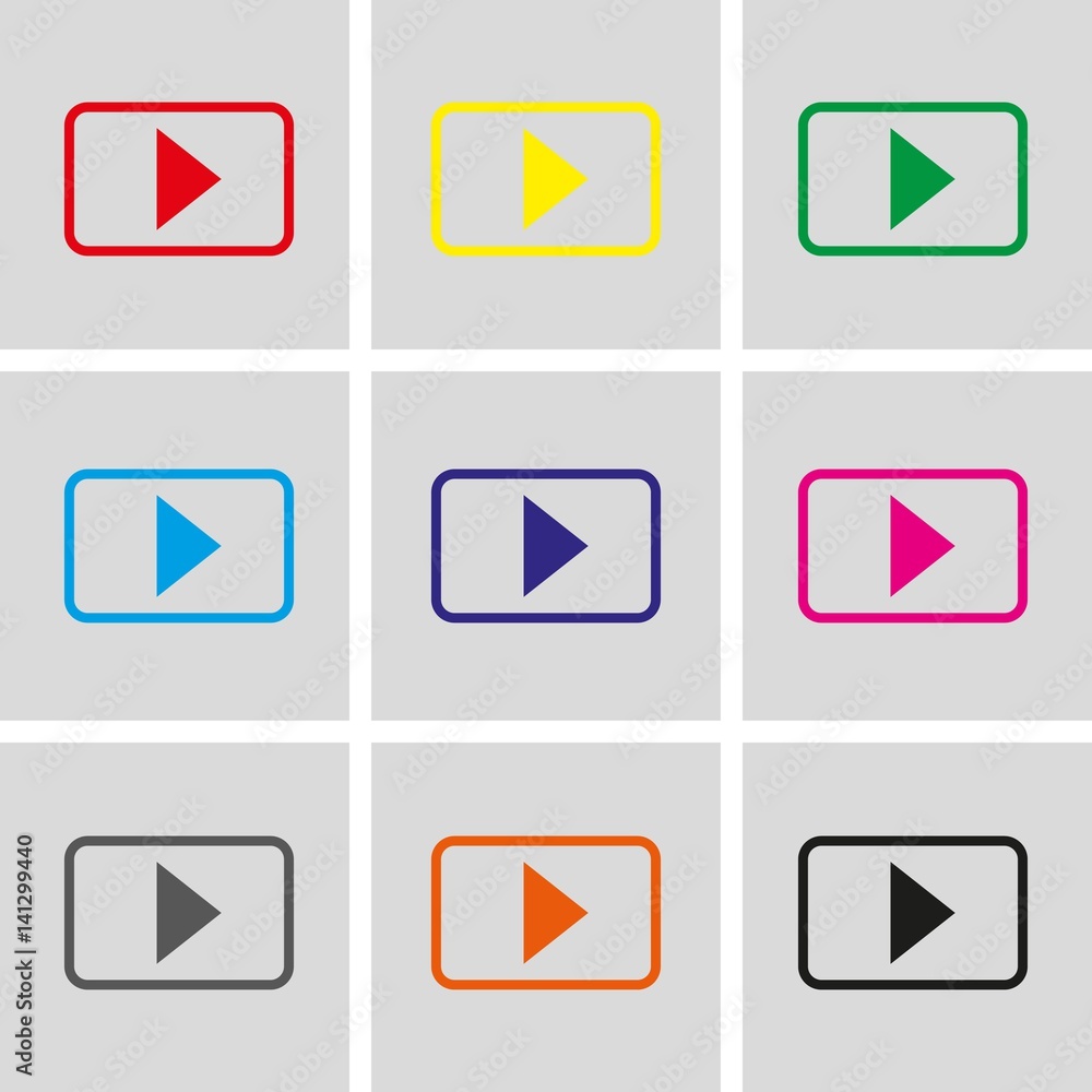 video icon stock vector illustration flat design video icon stock vector illustration flat design
