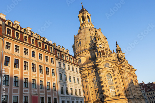 Dresden Frauenkirche at sunset
