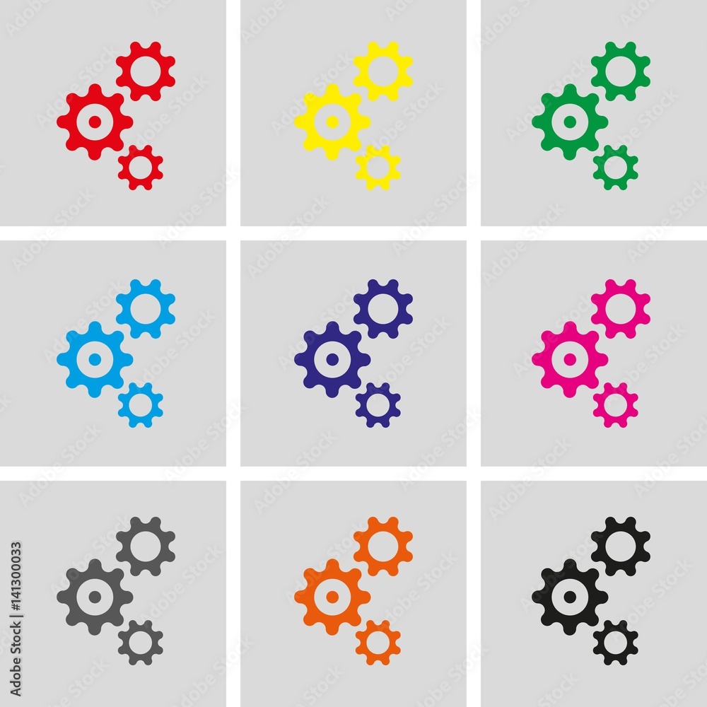 gear icon stock vector illustration flat design gear icon stock vector illustration flat design