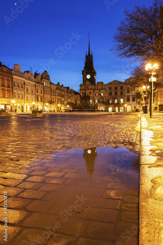 Pernstynske Square and Green Tower in Pardubice photo