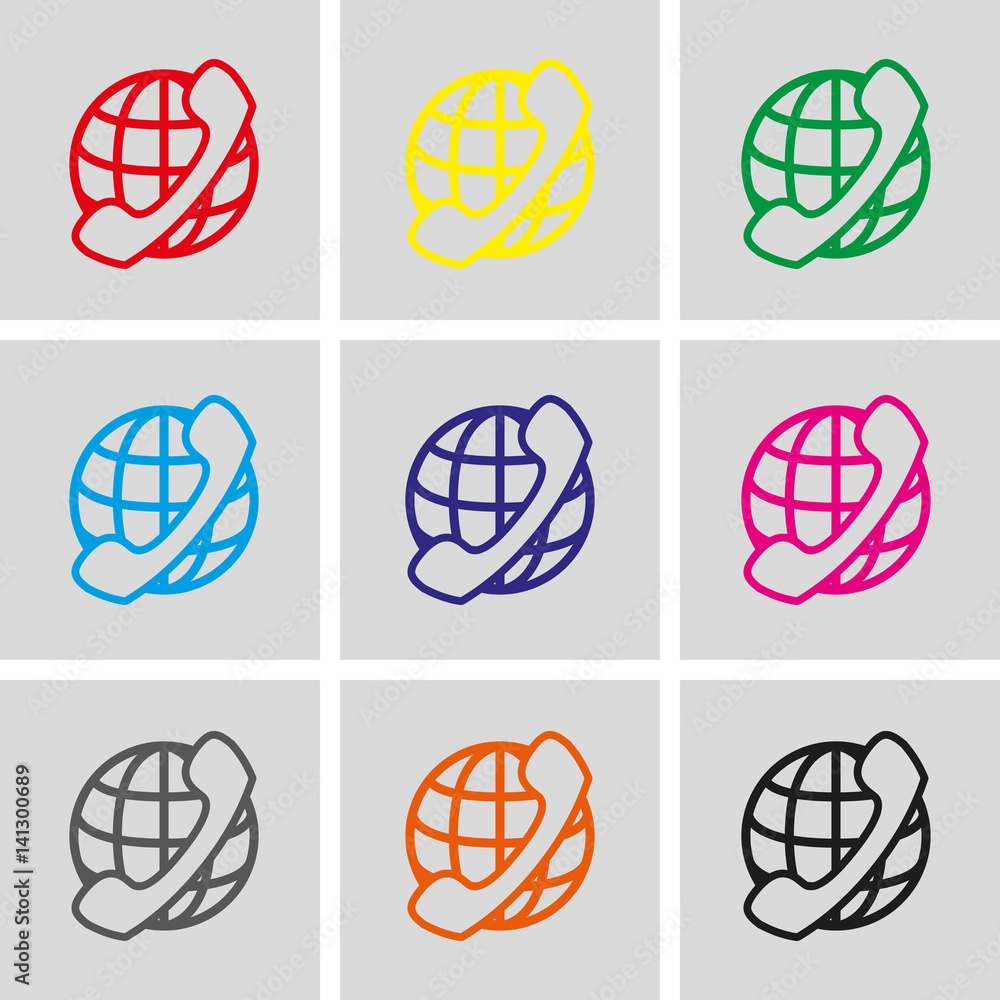 international call icon stock vector illustration flat design international call icon stock vector illustration flat design
