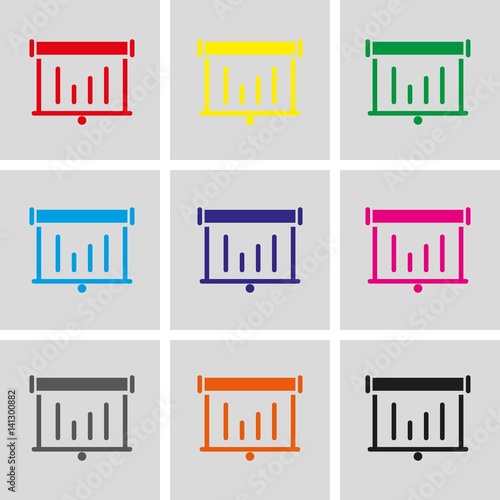 lectern with microphone icon stock vector illustration flat design