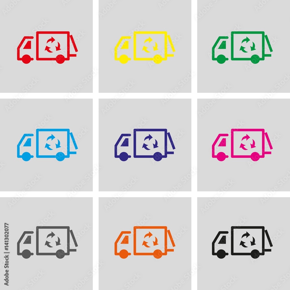 garbage truck icon stock vector illustration flat design garbage truck icon stock vector illustration flat design