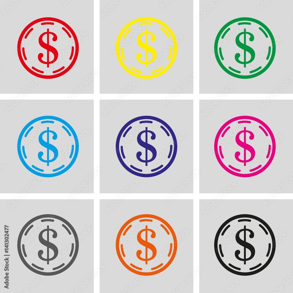 dollar money icon stock vector illustration flat design dollar money icon stock vector illustration flat design