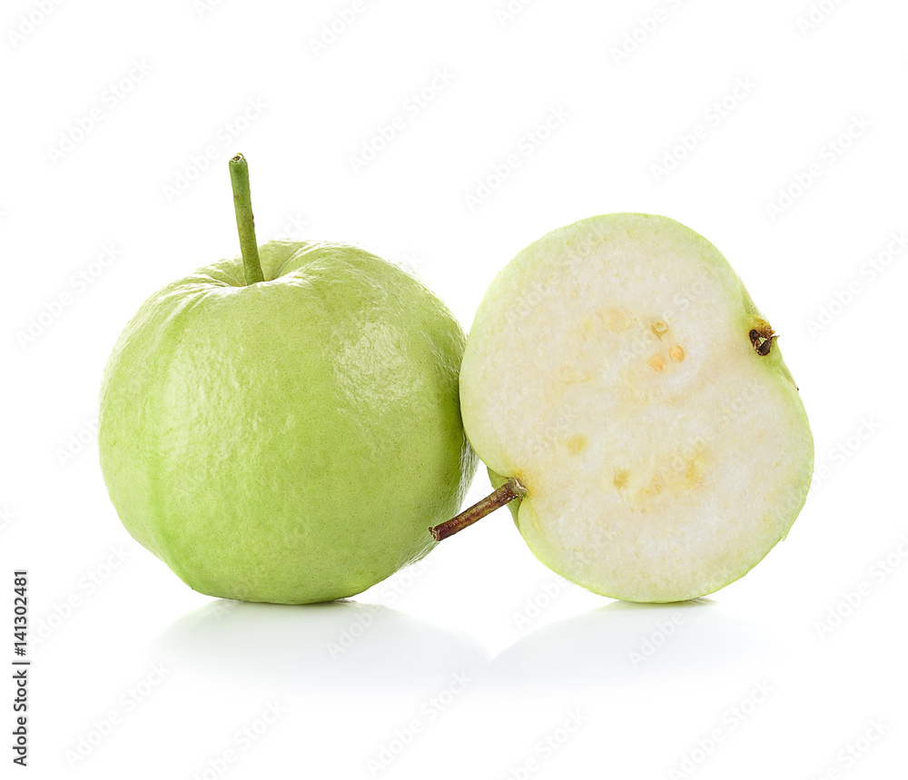 guava fruit isolated on the white background. guava fruit isolated on the white background.